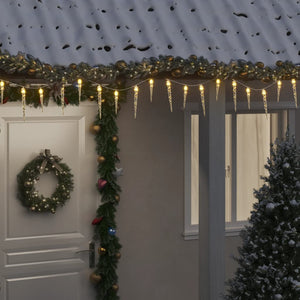 Vidaxl kerst ijspegellamp 100 led's warm wit 10 m acryl pvc