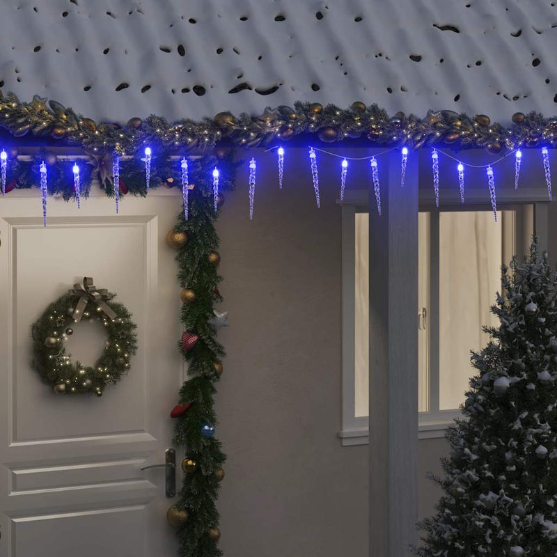 Load image into Gallery viewer, Vidaxl kerstverlichting ijspegels 200 blauwe led's 20 m acryl pvc
