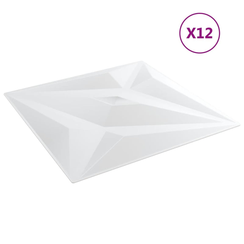 Load image into Gallery viewer, Vidaxl 12 st wandpanelen ster 3 m² 50x50 cm xps wit
