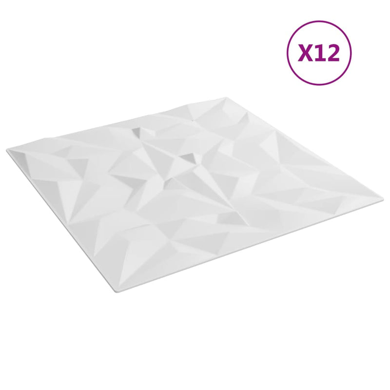 Load image into Gallery viewer, Vidaxl 12 st wandpanelen amethist 3 m² 50x50 cm xps wit
