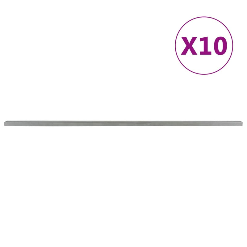 Load image into Gallery viewer, VidaXL Schuttingpalen 10 st 220 cm staal zilverkleurig
