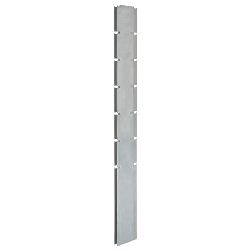 Load image into Gallery viewer, VidaXL Schuttingpalen 10 st 180 cm gegalvaniseerd staal zilverkleurig
