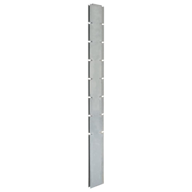 Load image into Gallery viewer, VidaXL Schuttingpalen 10 st 200 cm gegalvaniseerd staal zilverkleurig
