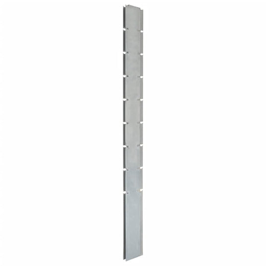 VidaXL Schuttingpalen 10 st 220 cm gegalvaniseerd staal zilverkleurig