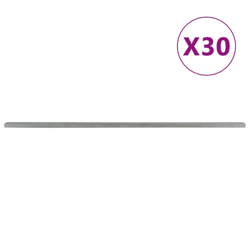 Load image into Gallery viewer, VidaXL Schuttingpalen 30 st 220 cm staal zilverkleurig

