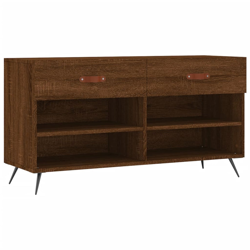 Afbeelding laden in galerijviewer, Vidaxl schoenenbank 102x35x55 cm bewerkt hout sonoma eikenkleurig
