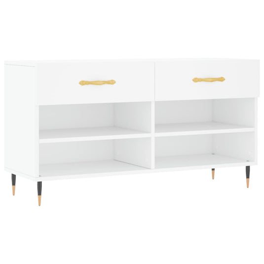 Vidaxl schoenenbank 102x35x55 cm bewerkt hout wit