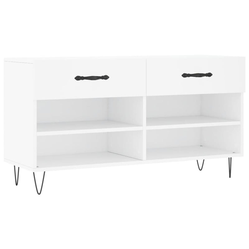 Load image into Gallery viewer, Vidaxl schoenenbank 102x35x55 cm bewerkt hout wit
