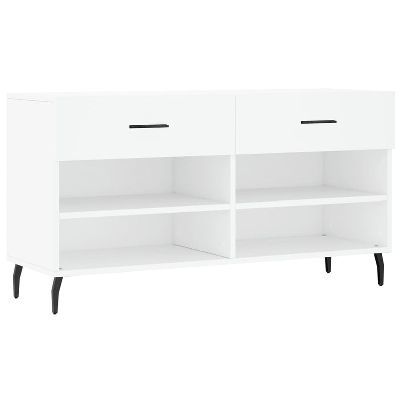 Load image into Gallery viewer, Vidaxl schoenenbank 102x35x55 cm bewerkt hout wit
