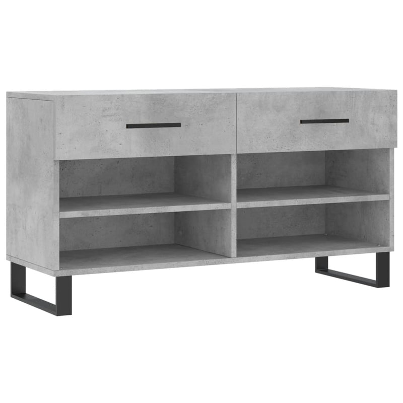 Load image into Gallery viewer, Vidaxl schoenenbank 102x35x55 cm bewerkt hout betongrijs
