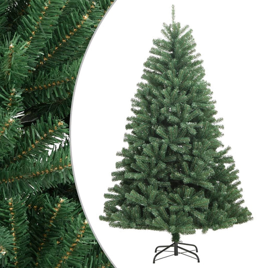 Vidaxl kunstkerstboom met scharnieren en standaard 210 cm groen
