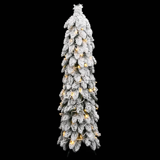 VidaXL Kunstkerstboom met verlichting en sneeuw 80 LED's 150 cm