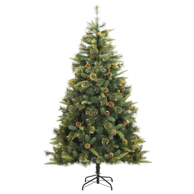 Afbeelding laden in galerijviewer, Vidaxl kunstkerstboom met scharnieren en dennenappels 180 cm
