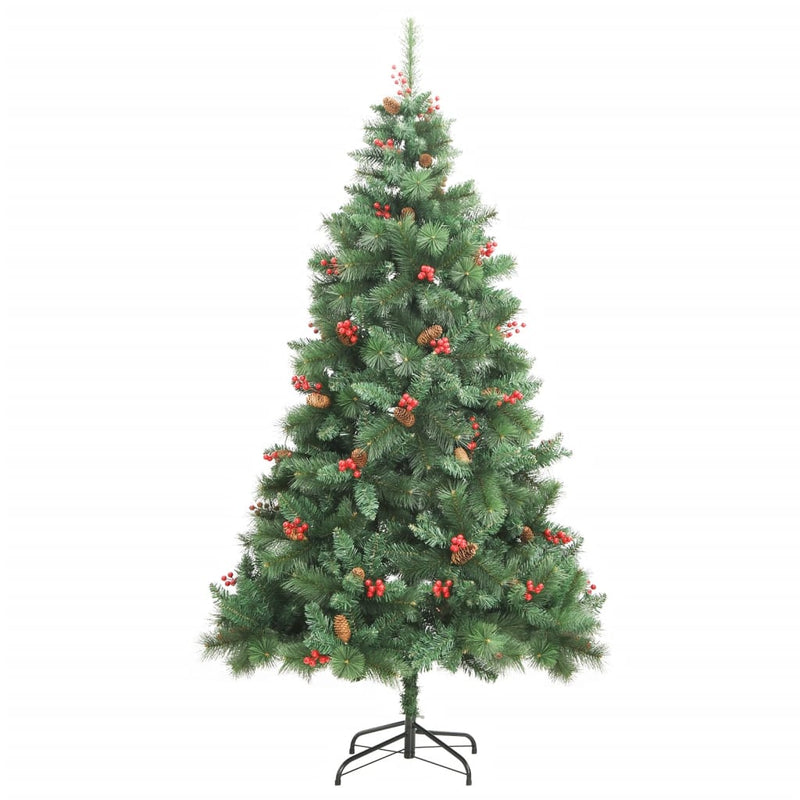 Load image into Gallery viewer, VidaXL Kunstkerstboom met scharnieren dennenappels en bessen 180 cm
