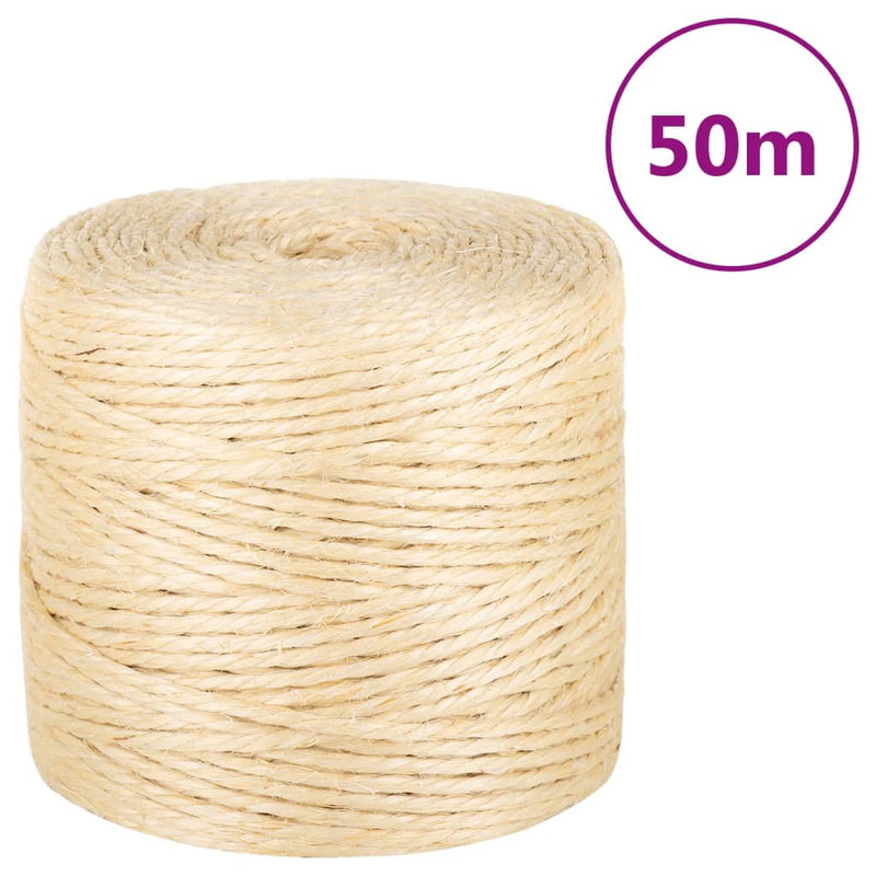 Load image into Gallery viewer, Vidaxl touw 4 mm 50 m 100% sisal
