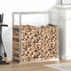Vidaxl haardhoutrek 80x28x86 cm roestvrij staal