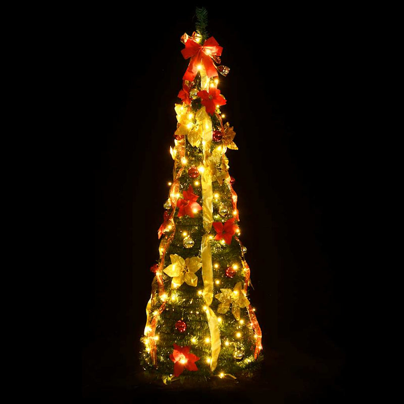 Load image into Gallery viewer, Vidaxl kunstkerstboom pop-up 100 led's 150 cm groen
