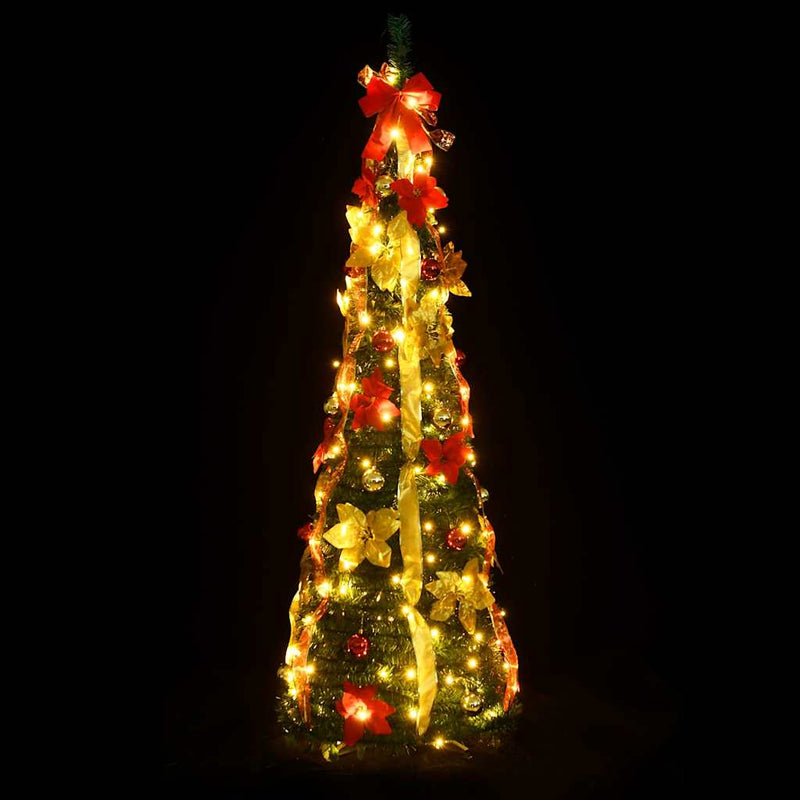 Cargue la imagen en el visor de la galería, Vidaxl kunstkerstboom pop-up 200 led's 210 cm groen
