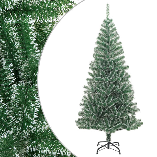 Vidaxl kunstkerstboom met sneeuw 210 cm groen