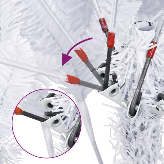 Vidaxl kunstkerstboom met scharnieren en standaard 150 cm wit