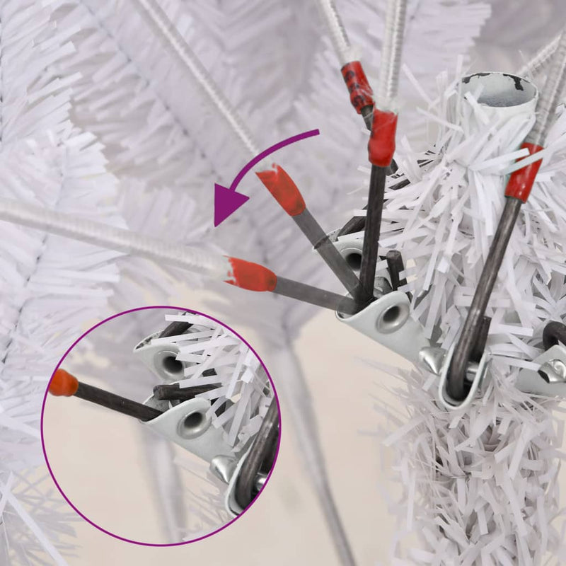 Load image into Gallery viewer, Vidaxl kunstkerstboom met scharnieren met standaard 240 cm wit
