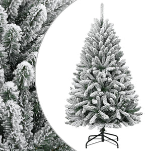 Vidaxl kunstkerstboom met scharnieren en sneeuw 150 cm