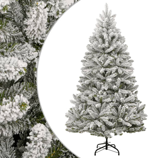 Vidaxl kunstkerstboom met scharnieren en sneeuw 180 cm
