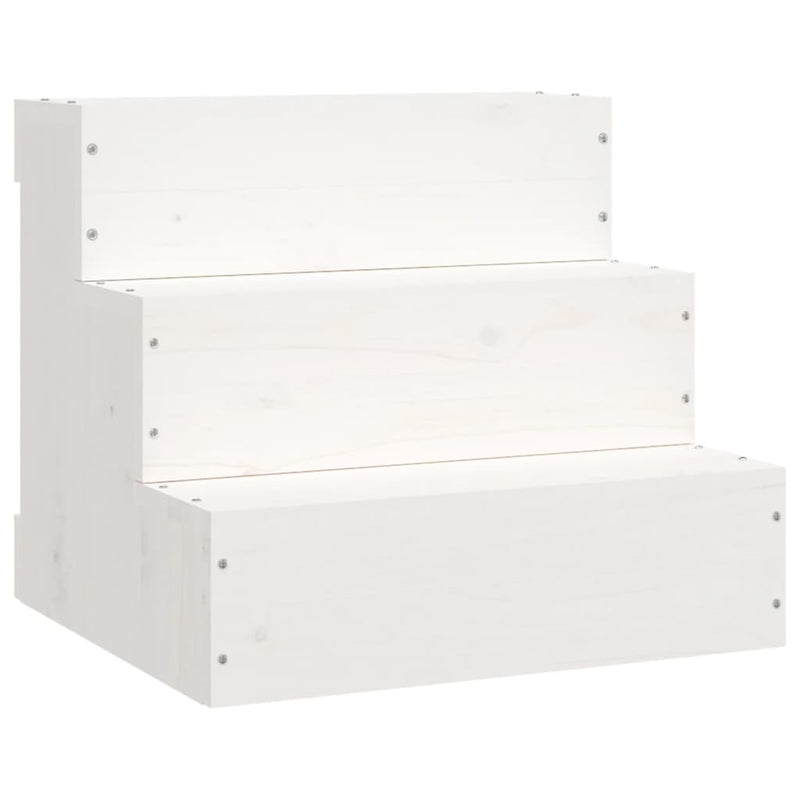 Load image into Gallery viewer, Vidaxl huisdierentrap 40x37,5x35 cm massief grenenhout wit
