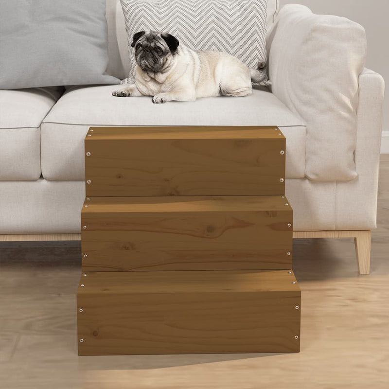 Load image into Gallery viewer, VidaXL Huisdierentrap 40x37,5x35 cm massief grenenhout honingbruin

