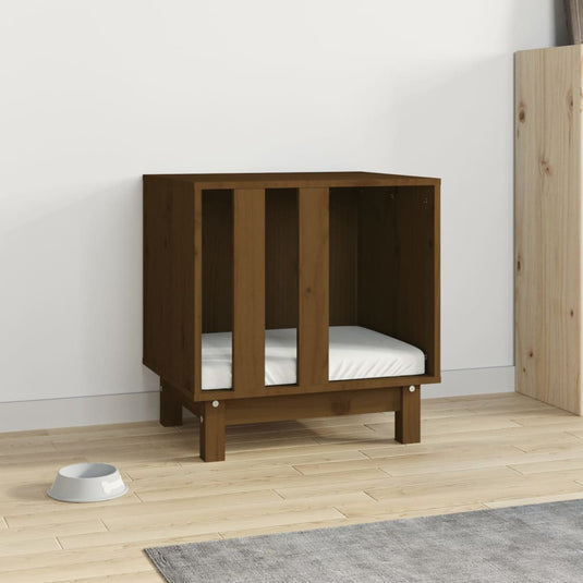 Vidaxl hondenhok 50x40x52 cm massief grenenhout honingbruin