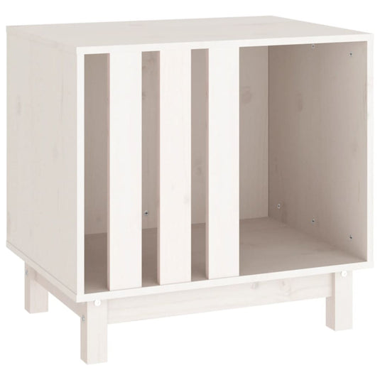 Vidaxl hondenhok 60x45x57 cm massief grenenhout wit