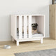 Vidaxl hondenhok 60x45x57 cm massief grenenhout wit
