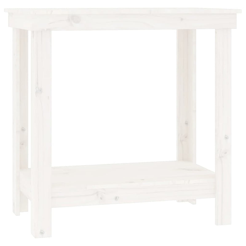 Load image into Gallery viewer, Vidaxl werkbank 80x50x80 cm massief grenenhout wit
