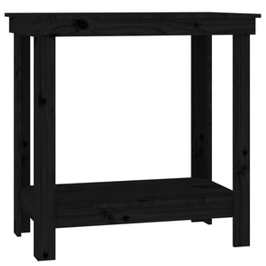 Vidaxl werkbank 80x50x80 cm massief grenenhout zwart