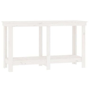 Vidaxl werkbank 140x50x80 cm massief grenenhout wit