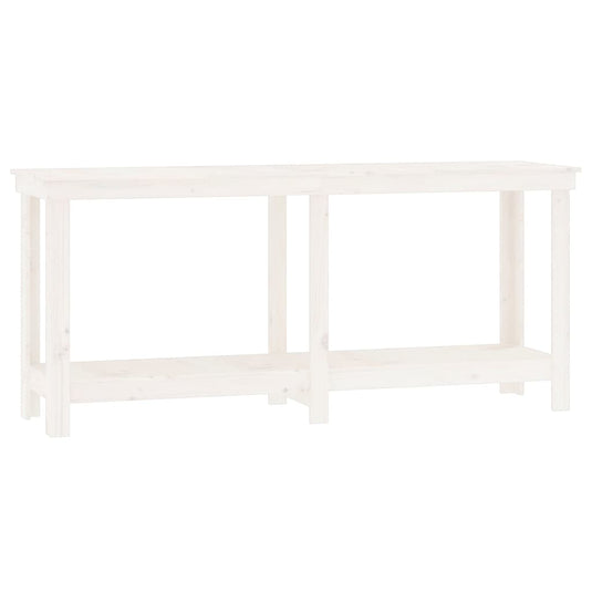 Vidaxl werkbank 180x50x80 cm massief grenenhout wit