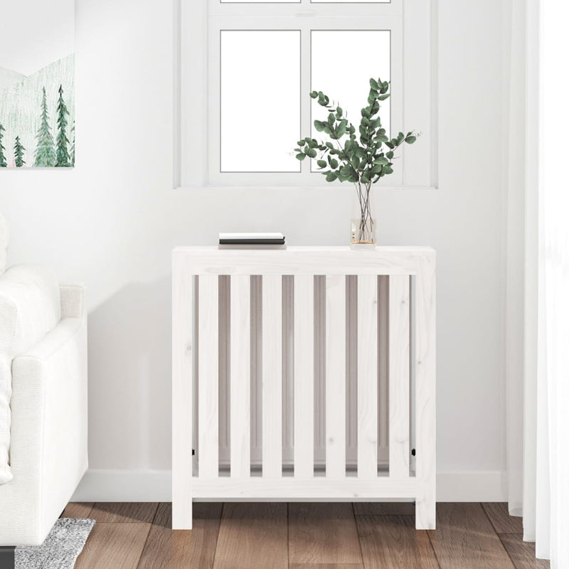 Load image into Gallery viewer, Vidaxl radiatorombouw 79,5x19x84 cm massief grenenhout wit
