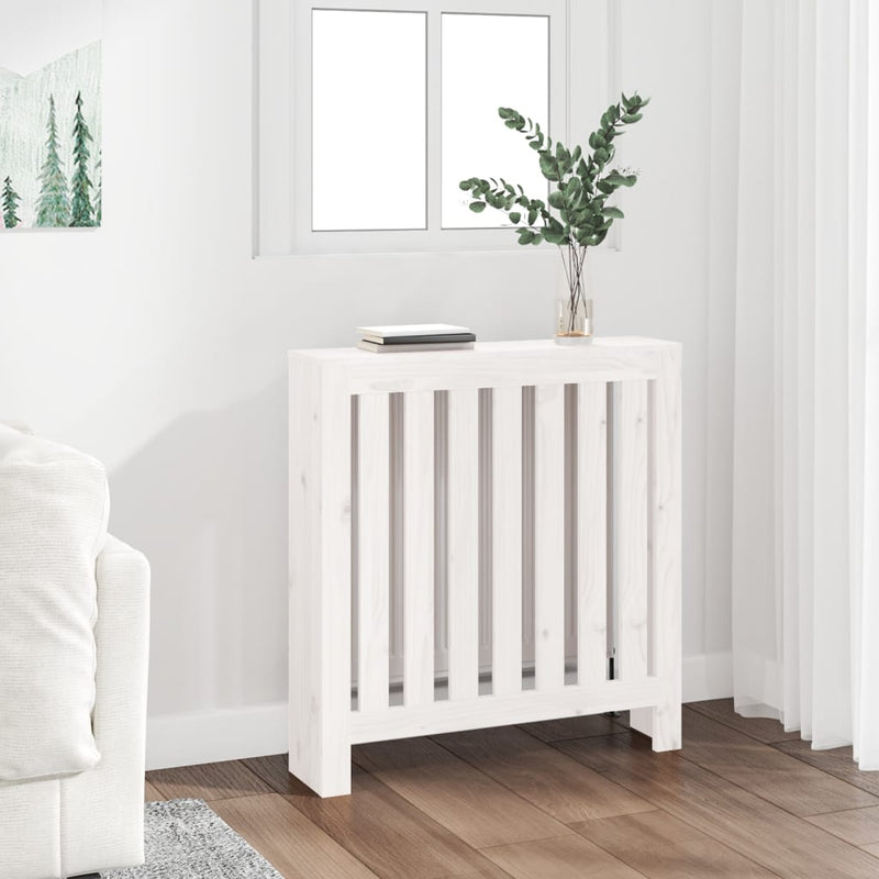 Load image into Gallery viewer, Vidaxl radiatorombouw 79,5x19x84 cm massief grenenhout wit
