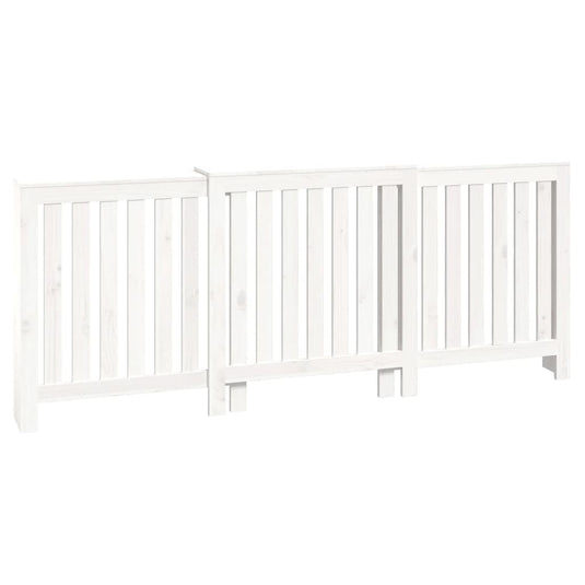 Vidaxl radiatorombouw 210x21x85 cm massief grenenhout wit