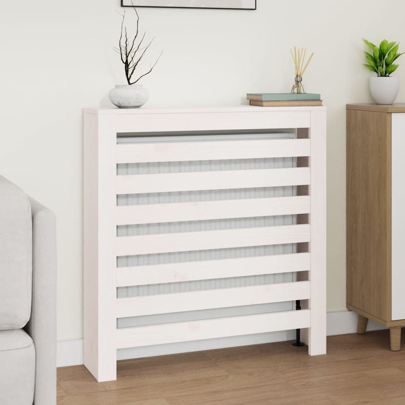 Afbeelding laden in galerijviewer, Vidaxl radiatorombouw 79,5x19x84 cm massief grenenhout wit
