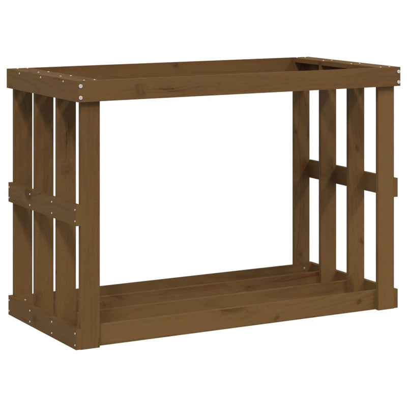 Load image into Gallery viewer, Vidaxl houtblokhouder 108x52x74 cm massief grenenhout honingbruin
