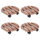 Vidaxl plantentrolleys 4 st ø30x7,5 cm hkc bruin
