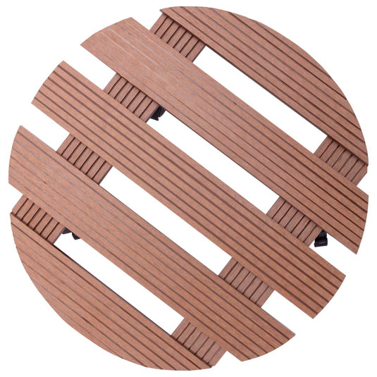 Vidaxl plantentrolleys 4 st ø30x7,5 cm hkc bruin