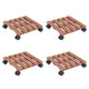 Vidaxl plantentrolleys 4 st 30x30x7,5 cm hkc bruin