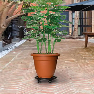 VidaXL Plantentrolleys met wielen 2 st 170 kg diameter 30 cm zwart