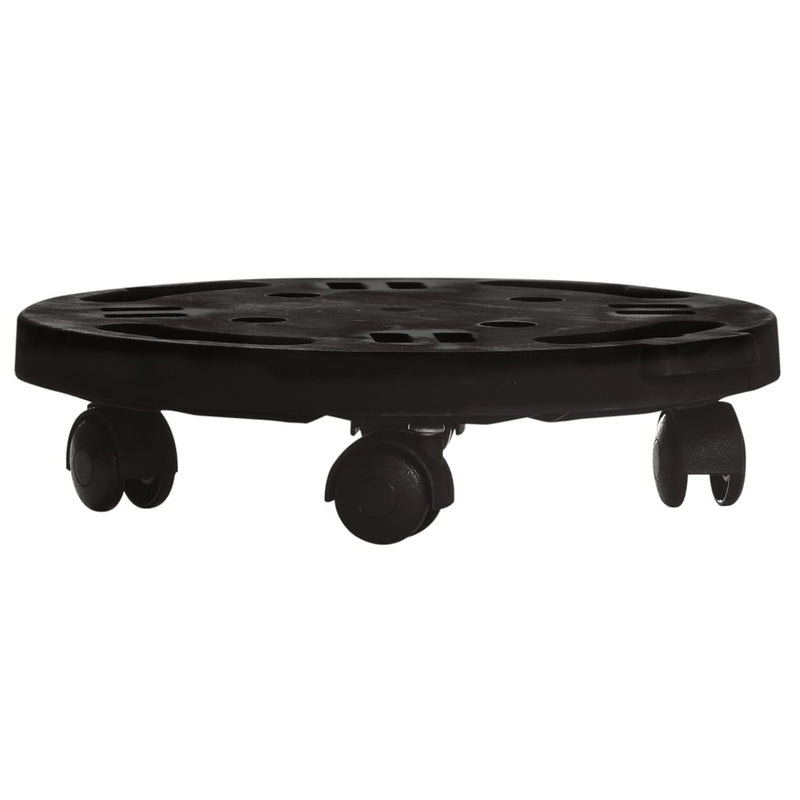Load image into Gallery viewer, VidaXL Plantentrolleys met wielen 5 st 170 kg diameter 30 cm zwart
