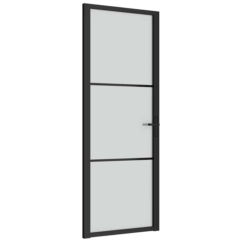 Load image into Gallery viewer, Vidaxl binnendeur 76x201,5 cm matglas en aluminium zwart
