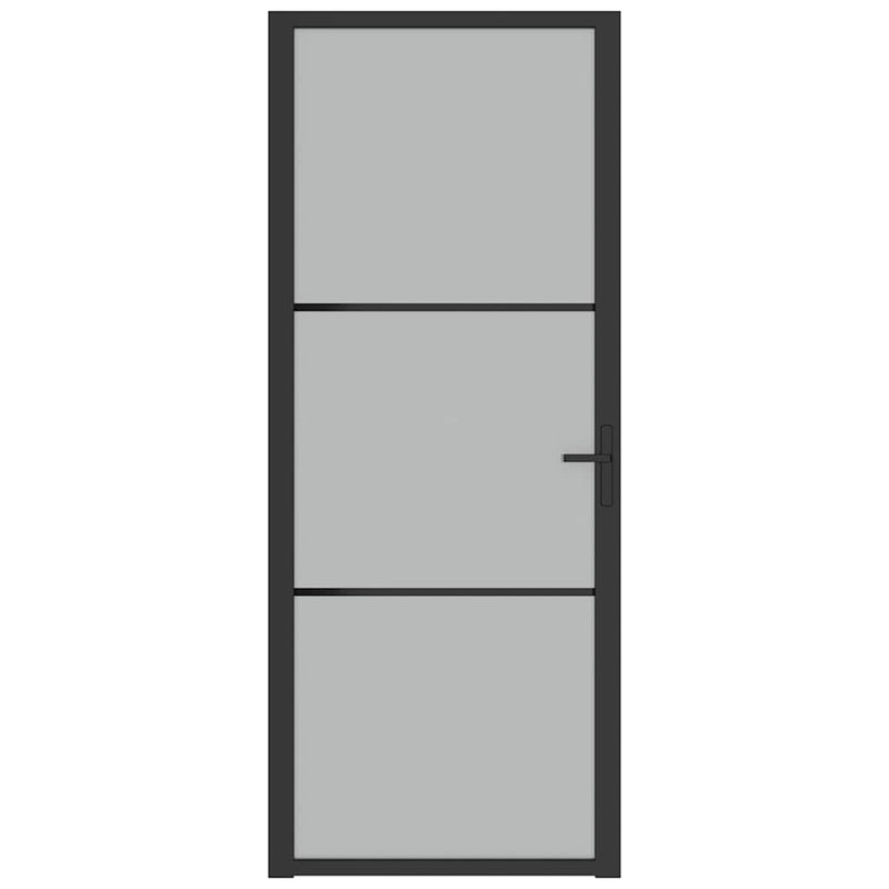 Load image into Gallery viewer, Vidaxl binnendeur 83x201,5 cm matglas en aluminium zwart
