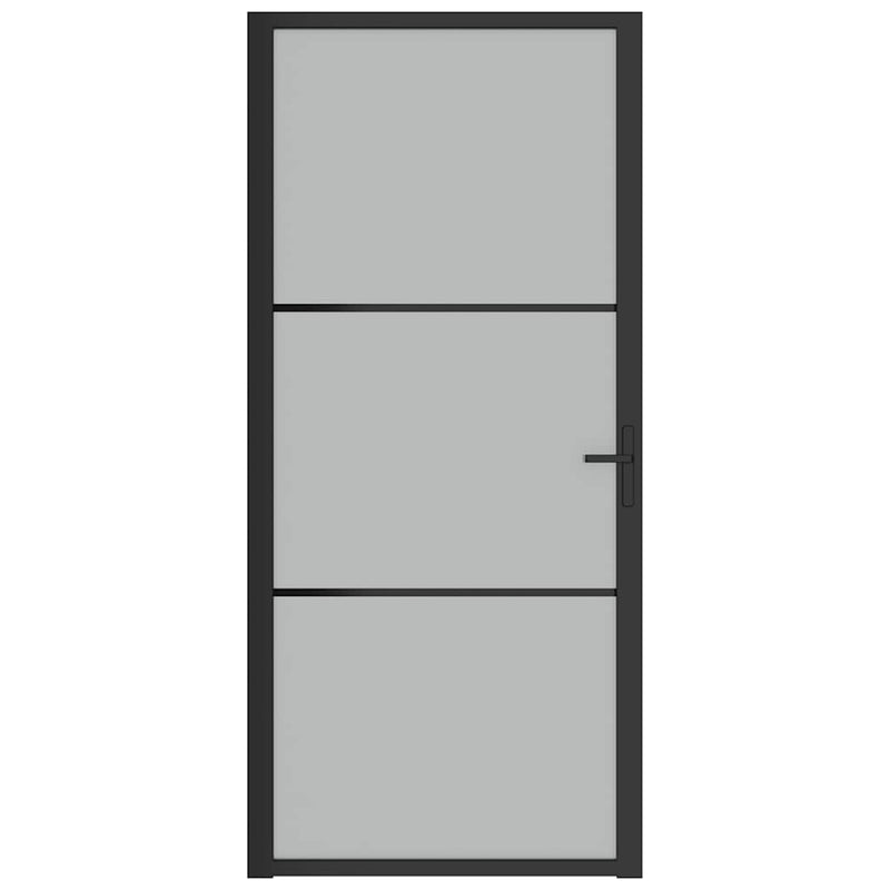 Load image into Gallery viewer, Vidaxl binnendeur 93x201,5 cm matglas en aluminium zwart

