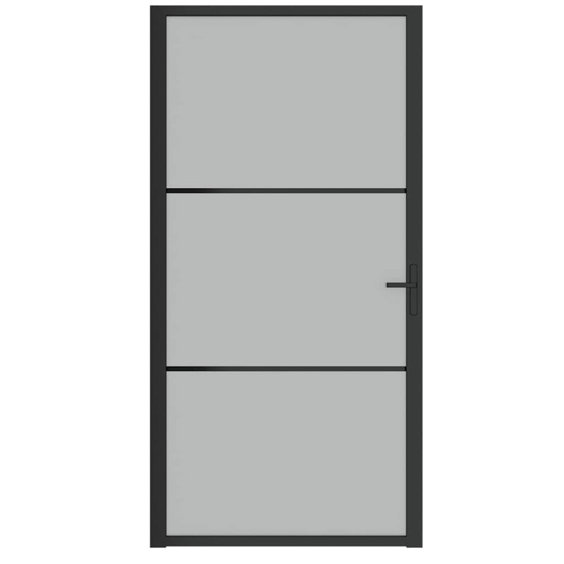 Load image into Gallery viewer, Vidaxl binnendeur 102,5x201,5 cm matglas en aluminium zwart
